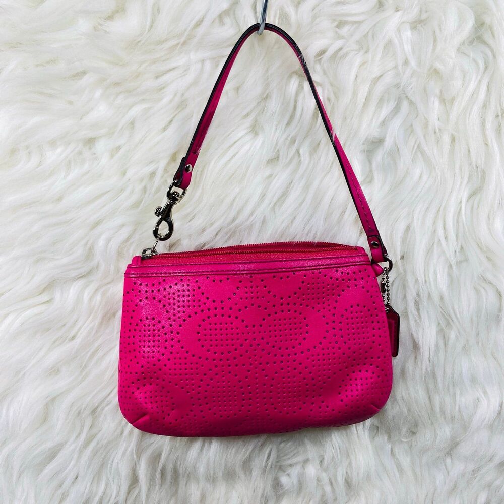 Magenta Coach wristlet - Picture 2 of 11